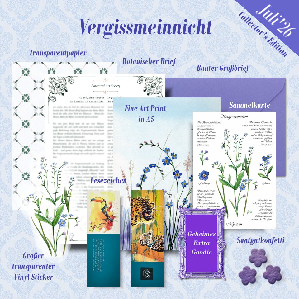 Juli'26 - Vergissmeinnicht | Botanical Art Society (Limited)